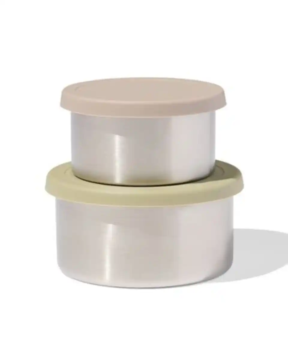 Bild 1 von Snackboxen aus Edelstahl grün – 2 Stück