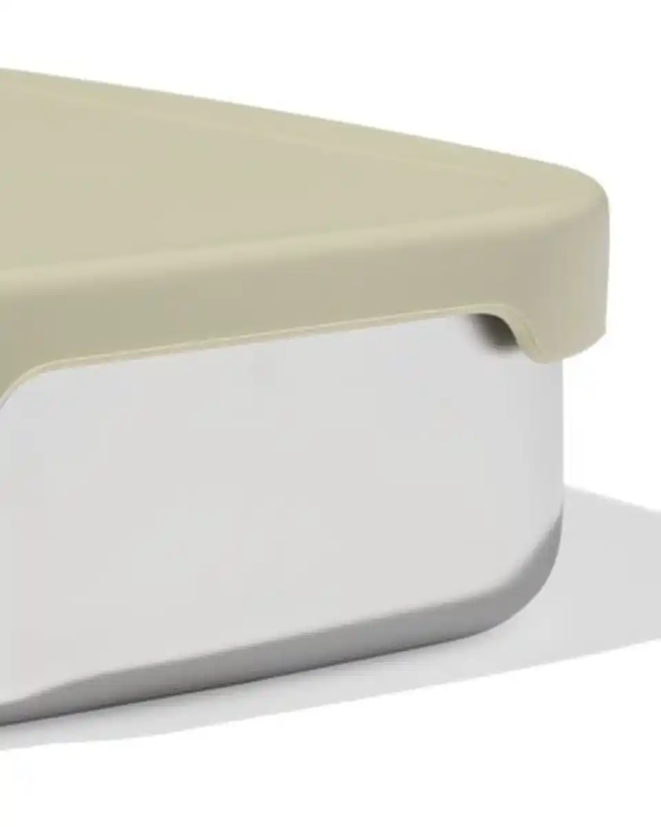 Bild 3 von Brotdose, 14,3 × 18,9 × 5,8 cm, Edelstahl, grün