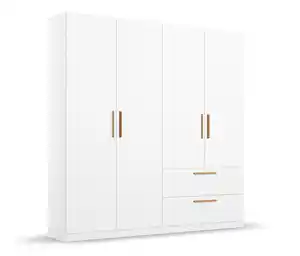 Rauch Drehtürenschrank "Skandi" 4-türig mit zwei Schubladen, weiß