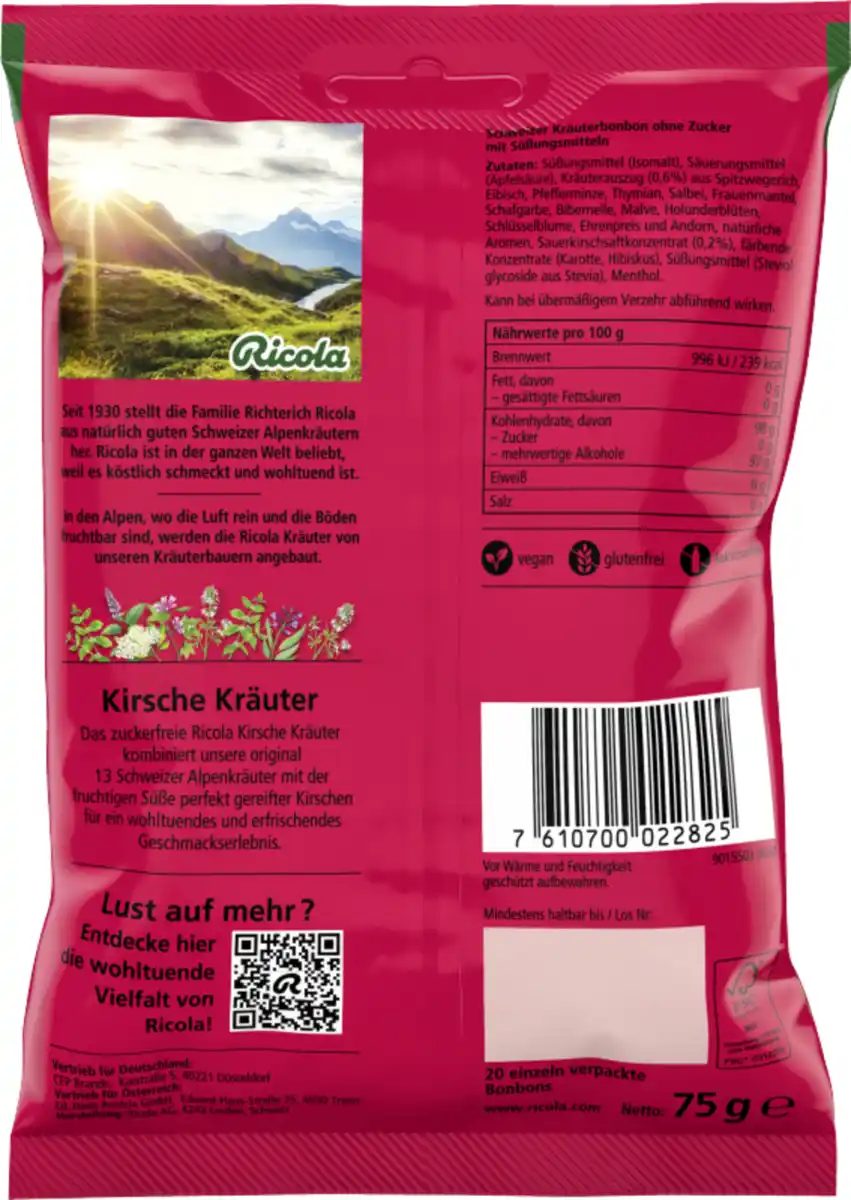 Bild 2 von Ricola Kirsche Kräuterbonbon, 75 g