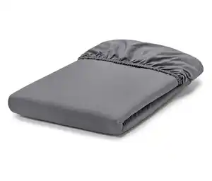 Perkal-Spannbettlaken, grau, Normalgröße