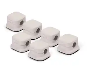6 selbstklebende Kabelhalter