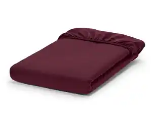 Perkal-Spannbettlaken, bordeauxrot, Normalgröße