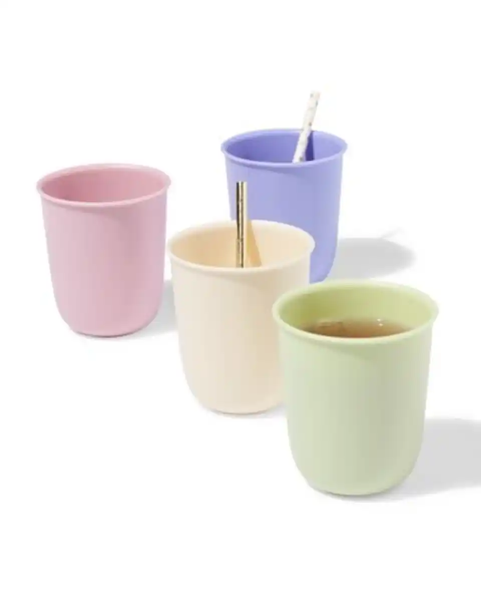Bild 3 von Trinkbecher 280 ml Kunststoff pastellfarben – 4 Stück