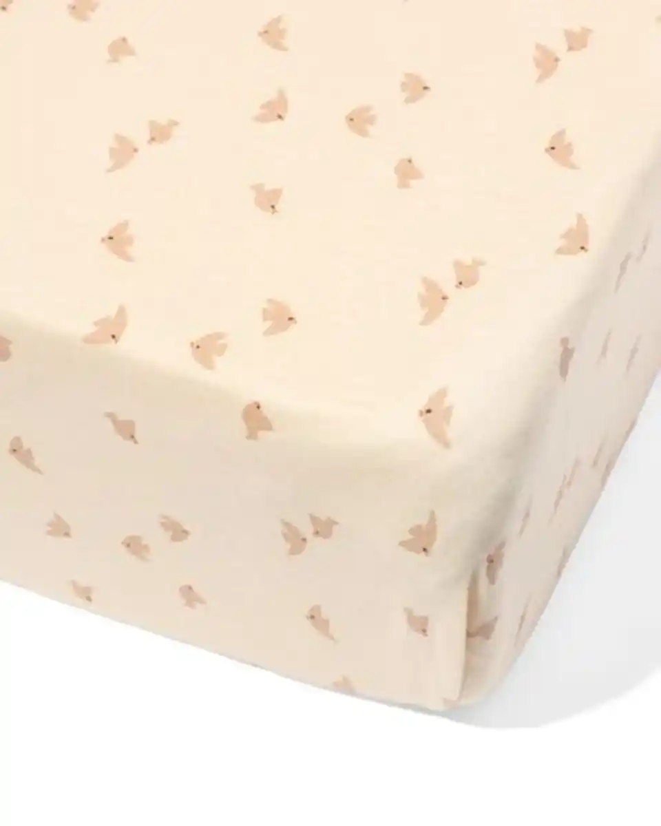 Bild 1 von Spannbetttuch für Babybett 60 × 120 cm Vögel