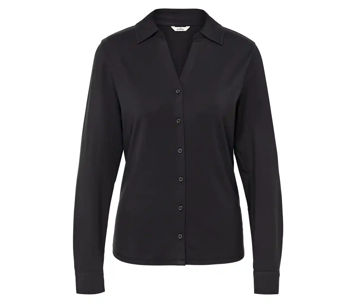 Bild 1 von Blusenshirt mit Knopfleiste, anthrazit