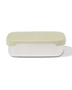 Brotdose, 14,3 × 18,9 × 5,8 cm, Edelstahl, grün