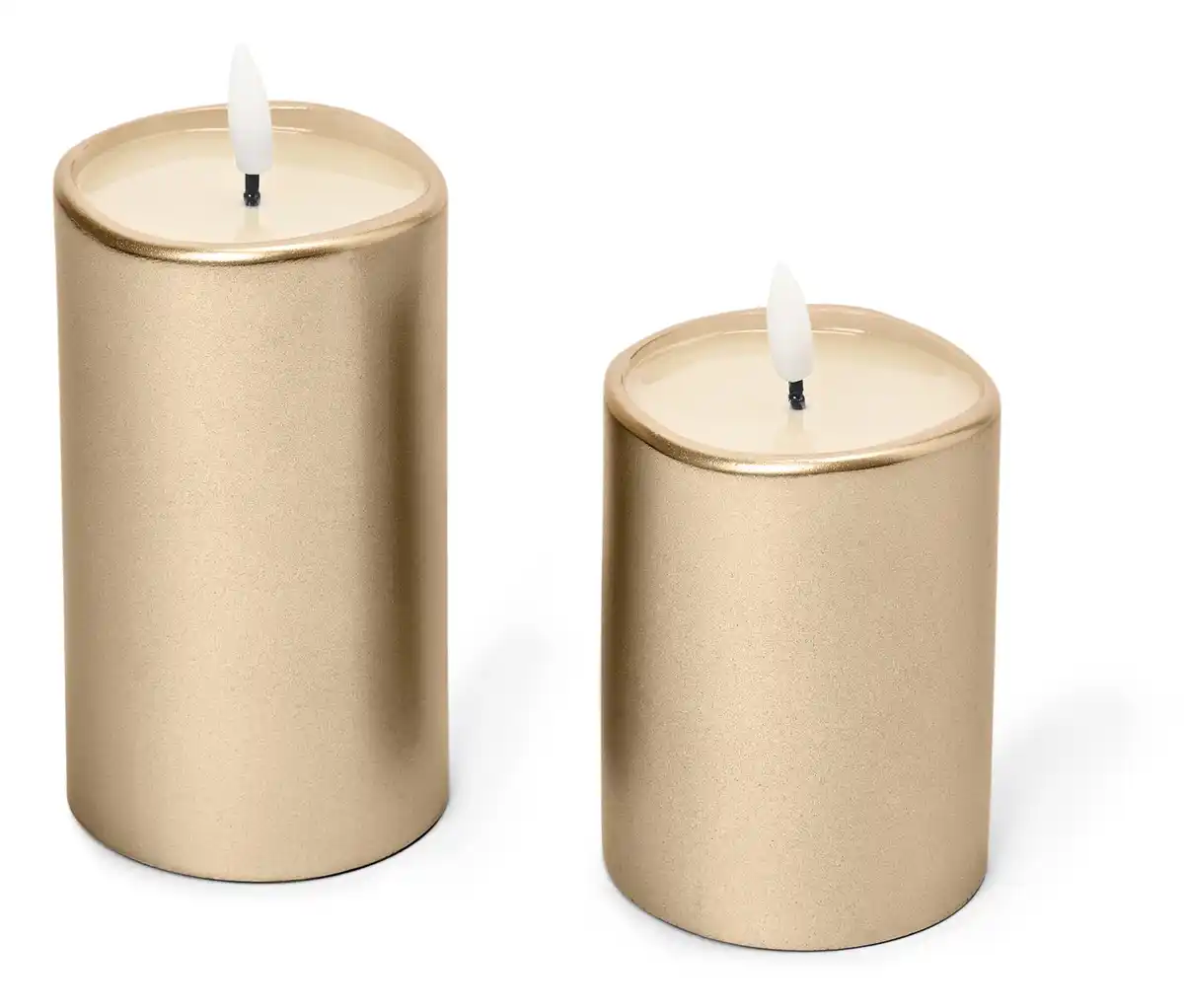 Bild 1 von 2 LED-Kerzen mit Echtwachsspiegel