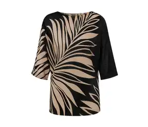 Bedruckter Feinstrickpullover