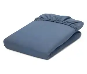 Biber-Spannbettlaken, Normalgröße, blau