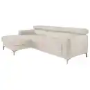 Bild 1 von Livetastic Ecksofa, Weiß, Leder, Echtleder, Rindleder, 4-Sitzer, Ottomane links, L-Form, 226x169 cm, Made in EU, seitenverkehrt erhältlich, Rücken echt, Armteil links, rechts, Wohnzimmer, Sofas &