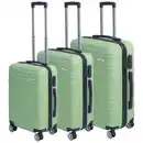Bild 1 von Novel Reisekofferset, Hellgrün, Metall, Kunststoff, Textil, 3-teilig, Zahlenschloss, höhenverstellbarer Teleskopgriff, 360°-Rollensystem, Tragehenkel, Netzfach, Freizeit, Koffer & Taschen, Reiseko
