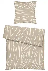 Bettwäsche Juliane XL Hellbraun ca. 155x220cm, Hellbraun
