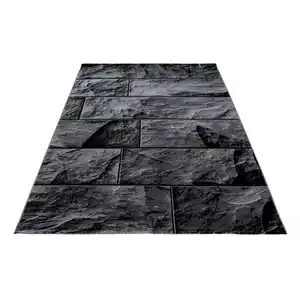 Webteppich Parma Schwarz ca. 80x300cm, Schwarz