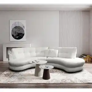 Livetastic Ecksofa, Hellgrau, Textil, 4-Sitzer, Füllung: Polyester, Rundform, L-Form, 300x113 cm, Made in EU, Fußauswahl, Lederauswahl, Stoffauswahl, Hocker erhältlich, Rücken echt, Wohnzimmer, S