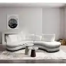 Bild 1 von Livetastic Ecksofa, Hellgrau, Textil, 4-Sitzer, Füllung: Polyester, Rundform, L-Form, 300x113 cm, Made in EU, Fußauswahl, Lederauswahl, Stoffauswahl, Hocker erhältlich, Rücken echt, Wohnzimmer, S