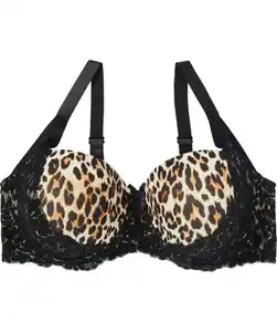 BH mit Spitze, Leopardendruck