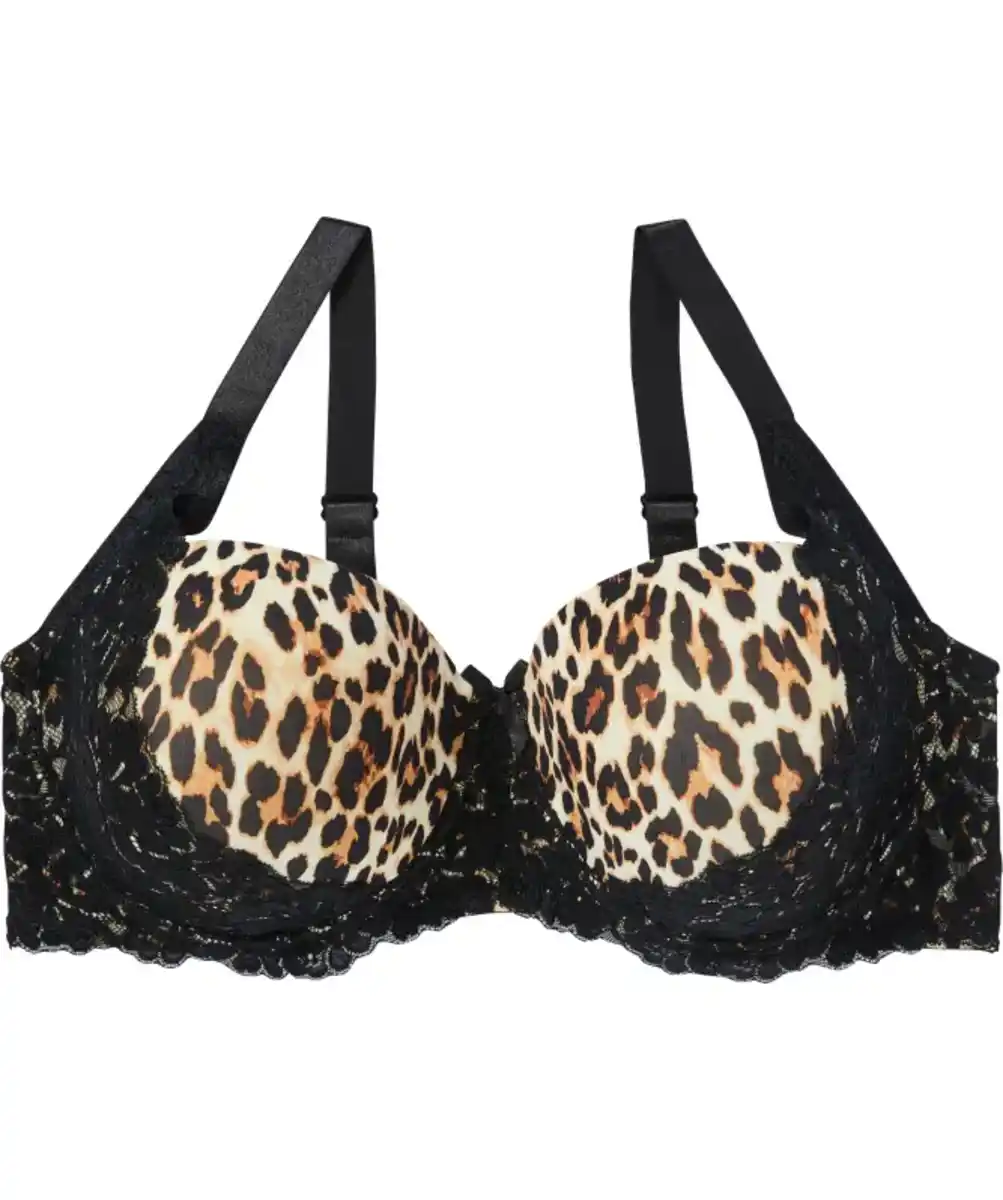Bild 1 von BH mit Spitze, Leopardendruck