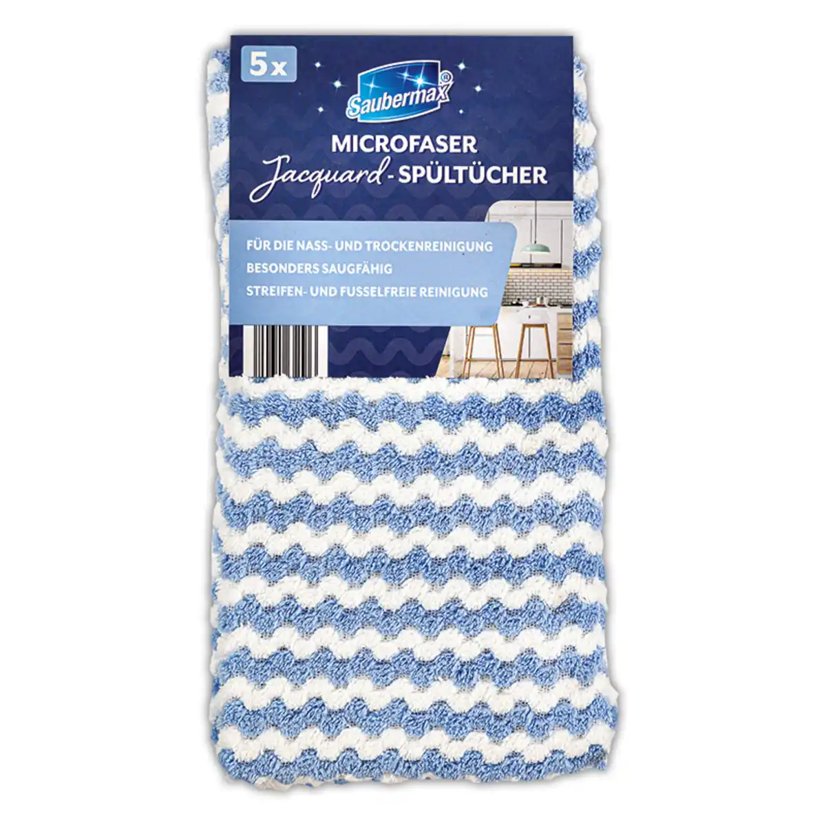 Bild 2 von Saubermax Microfaser Jacquard-Spültücher