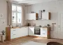 Bild 1 von Eckküche Meran ohne Geräte ca. 240x240 cm Weiß/Eiche, Weiß, Eiche Wotan