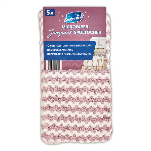 Bild 4 von Saubermax Microfaser Jacquard-Spültücher