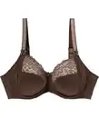 Bild 1 von Bügel-BH mit Spitzendetails, dunkelbraun