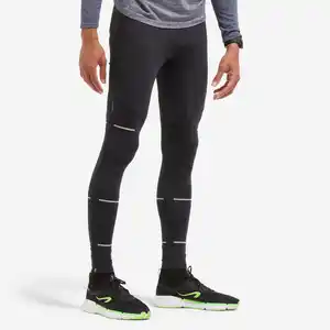 KIPRUN Lauftights lang Herren atmungsaktiv - Run 500 Dry schwarz