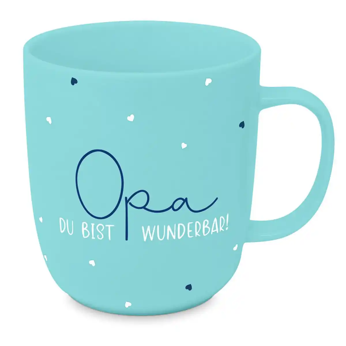 Bild 1 von Kaffeebecher Opa aus Keramik ca. 400ml, Blau, Weiß