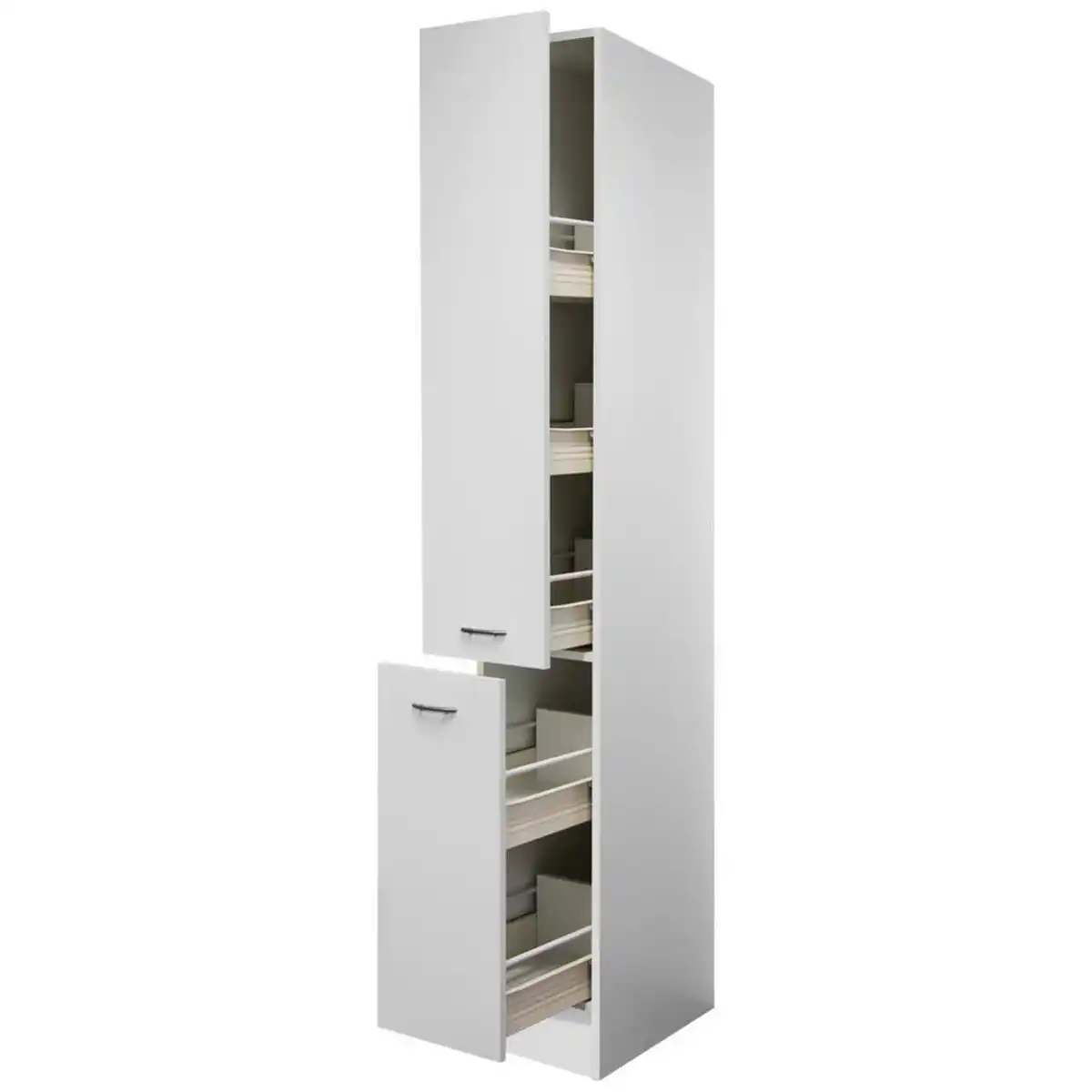 Bild 1 von FlexWell Apothekerschrank, Weiß, Kunststoff, einzeln stellbar, 30x200x57.1 cm, Made in Germany, individuell planbar, Küchen, Küchenmöbel, Küchenschränke, Apothekerschränke