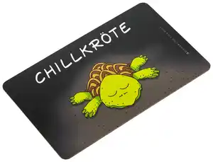 Schneidebrett Chillkröte in Grün/Schwarz, Grün, Schwarz
