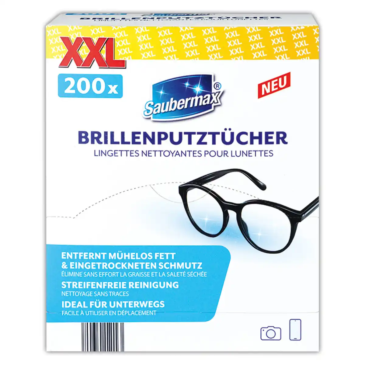 Bild 3 von Saubermax XXL Brillenputztücher / Flecken Entfernungstücher