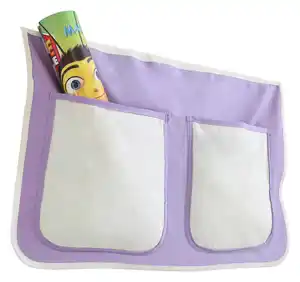 Betttasche 'Stofftasche', lila/beige, Lila, Beige