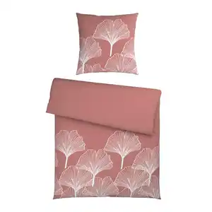 Bettwäsche Noa Weiß/Altrosa ca. 135x200cm, Weiß, Altrosa