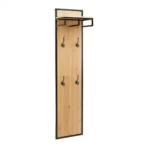 Garderobe Vittoria ca. 40x170 cm Tanne massiv, Naturfarben, Schwarz