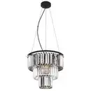 Bild 1 von Globo Hängeleuchte Naxis, Klar, Schwarz, Metall, Kunststoff, Glas, 120 cm, höhenverstellbar, Lampen & Leuchten, Innenbeleuchtung, Hängelampen, Pendelleuchten