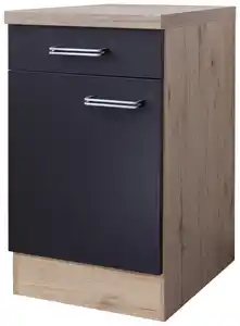 Küchenunterschrank Anthrazit/Eiche, Anthrazit, Eichefarben