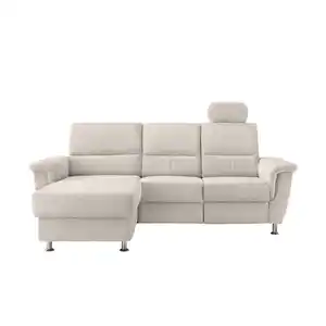 Livetastic Ecksofa, Beige, Textil, Uni, 4-Sitzer, L-Form, 231x165 cm, Made in EU, Relaxfunktion, Rücken echt, USB-Anschluss, Herz-Waage-Funktion, USB-C-Anschluss, Wohnzimmer, Sofas & Couches, Wohnla