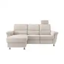 Bild 1 von Livetastic Ecksofa, Beige, Textil, Uni, 4-Sitzer, L-Form, 231x165 cm, Made in EU, Relaxfunktion, Rücken echt, USB-Anschluss, Herz-Waage-Funktion, USB-C-Anschluss, Wohnzimmer, Sofas & Couches, Wohnla