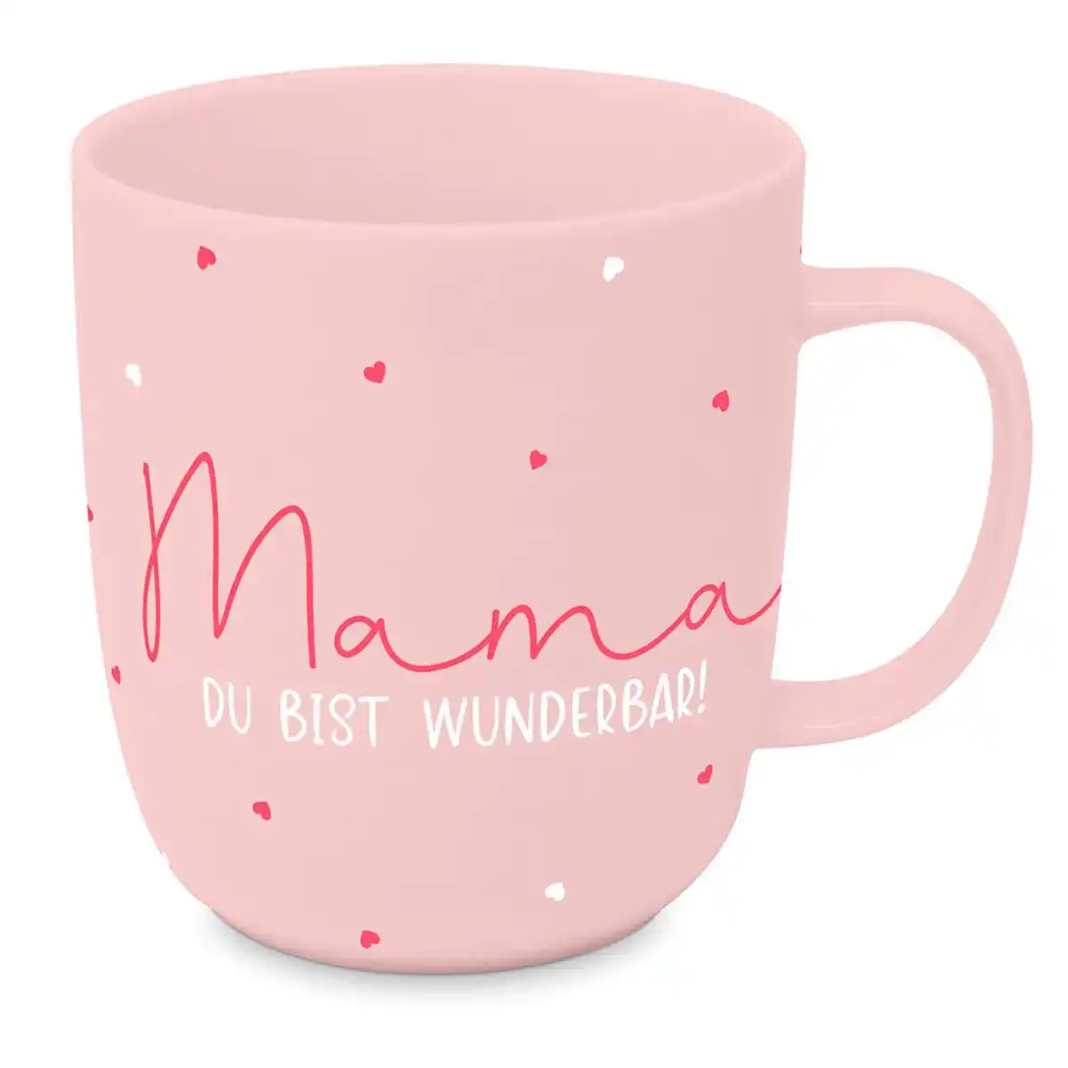 Bild 1 von Kaffeebecher Mama aus Keramik ca. 400ml, Rosa, Weiß