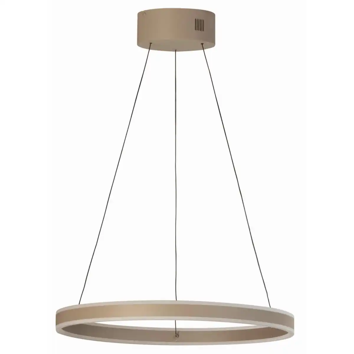 Bild 1 von Fischer & Honsel Led-Hängeleuchte Silvio, Greige, Metall, Glas, rund,rund, 50-180 cm, höhenverstellbar, Farbtemperaturwechsler, Lampen & Leuchten, Innenbeleuchtung, Leuchten nach Räumen, Esstischl