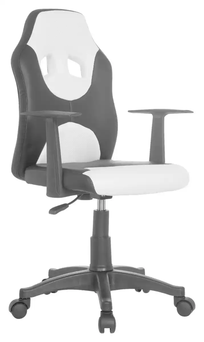 Bild 1 von Jugenddrehstuhl Kid Racer ca.54x90-100x48cm Weiß,Schwarz, Schwarz, Weiß