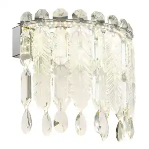 Globo Led-Wandleuchte, Klar, Chrom, Metall, Glas, 17x24.5x28 cm, CE, Farben fixierbar, Touch (on/off), Farbtemperaturwechsler, Lampen & Leuchten, Innenbeleuchtung, Wandleuchten, Wandlampen mit Schalt