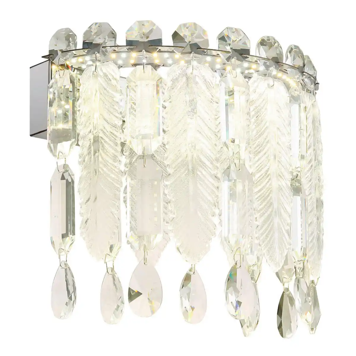 Bild 1 von Globo Led-Wandleuchte, Klar, Chrom, Metall, Glas, 17x24.5x28 cm, CE, Farben fixierbar, Touch (on/off), Farbtemperaturwechsler, Lampen & Leuchten, Innenbeleuchtung, Wandleuchten, Wandlampen mit Schalt