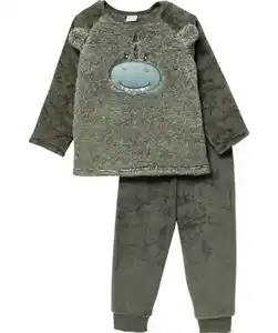 Fleece-Pyjama, grau