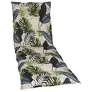 Bild 1 von Liegenauflage, Blau, Grün, Hellgrau, Textil, Blätter, Füllung: Schaumstoff, Vlies, 60x8x190 cm, mittels Bändern zu befestigen, Gurtband befestigen, Outdoor-Kissen, Liegenauflagen