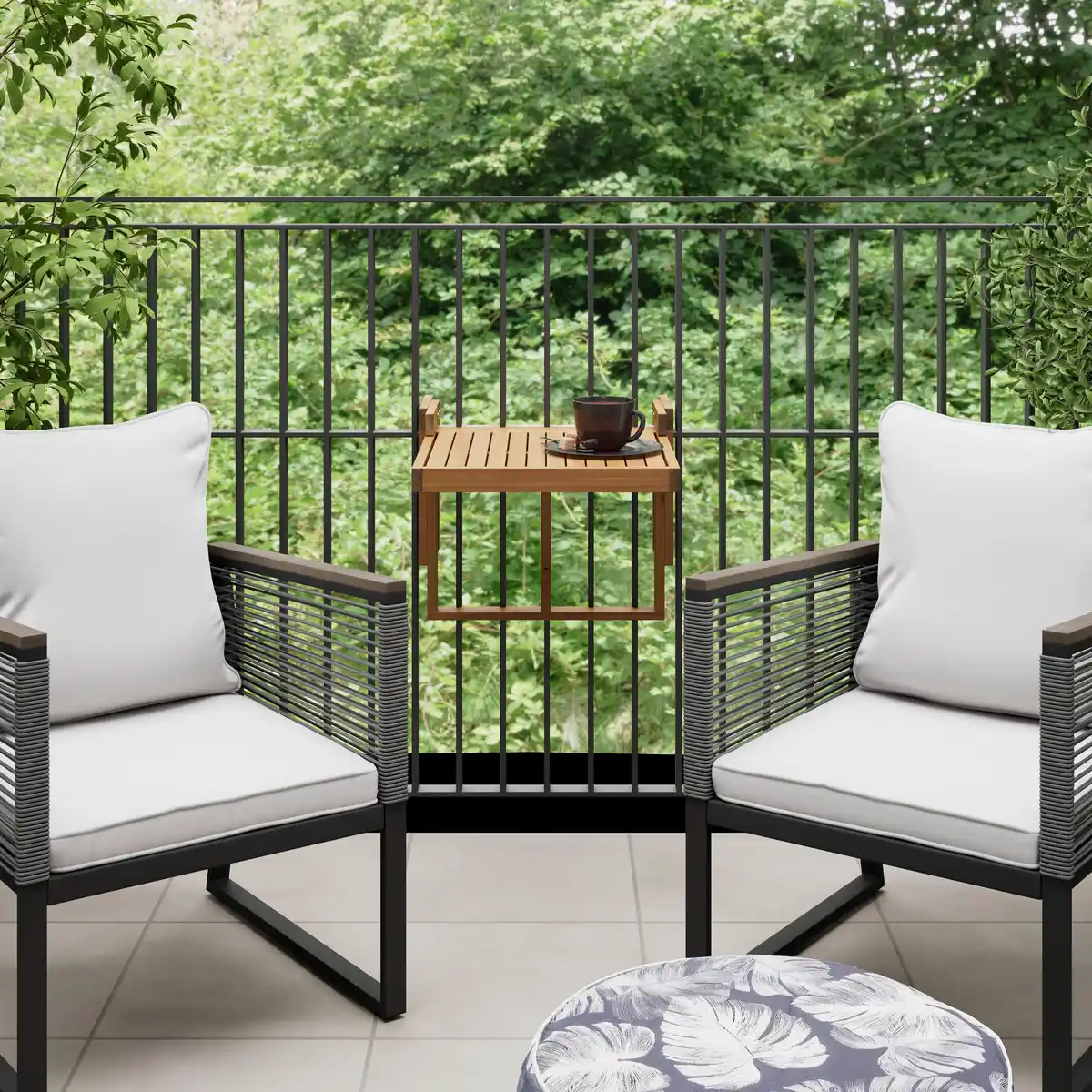 Bild 1 von Balkontisch Heleno Akazie ca. 50x38x60cm, Akaziefarben