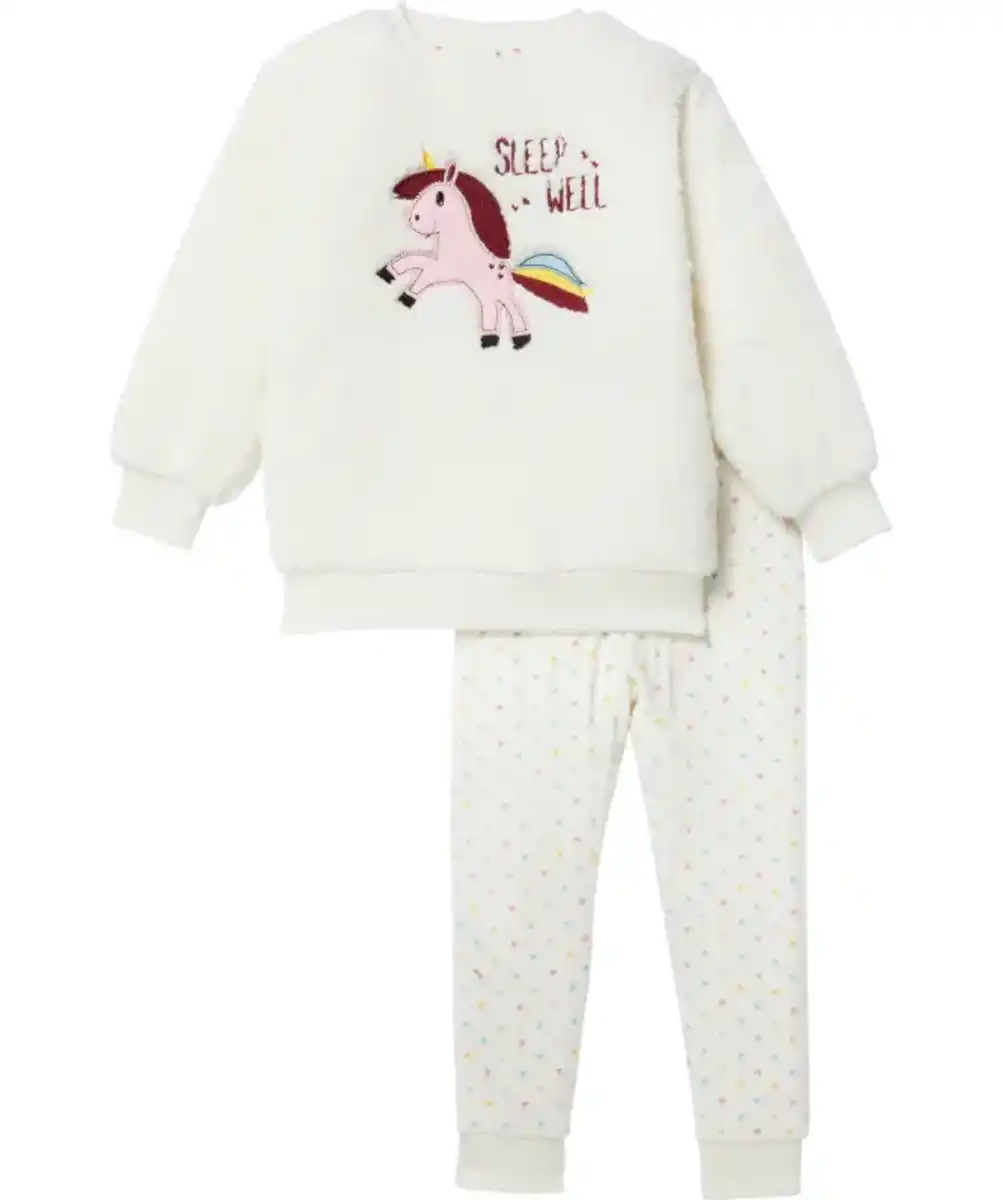 Bild 1 von Fleece-Pyjama, offwhite