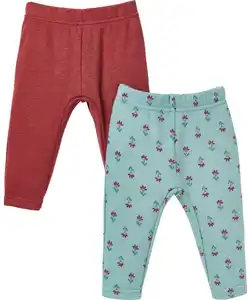 Thermo-Leggings Blumen, altrosa