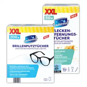 Saubermax XXL Brillenputztücher / Flecken Entfernungstücher