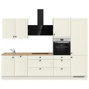 Nobilia Küchenleerblock Cascada, Weiß, Eiche, Metall, 6 Schubladen, nur wie online abgebildet bestellbar, 300 cm, Pefc, Goldenes M, Made in Germany, DGM-Klimapakt, seitenverkehrt erhältlich, vormo